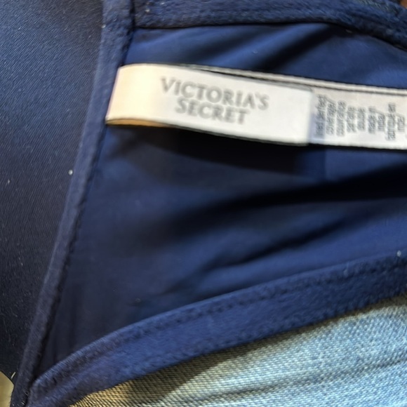 Victoria's Secret Lined Perfect Coverage Front Close Racerback Blue Bra 32DD - Picture 14 of 15